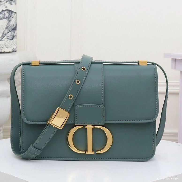 Cheap Box 30 Dior Montaigne Bag Blue Calfskin 0730 Luxury
